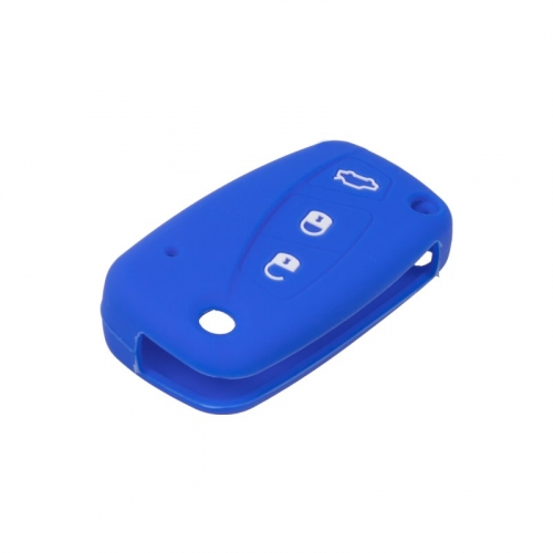 Modrý silikónový obal pre 3-tlačidlový kľúč Ford