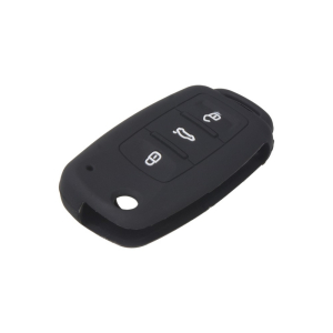 Silikónový obal pre kľúč - Seat / Škoda / VW (3-tlačidlový) čierny