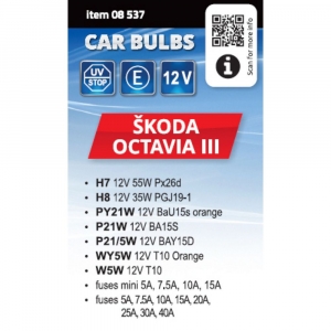 Obsah servisnej krabičky H7 pre Škoda Octavia 3