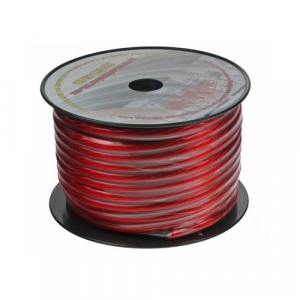 Napájací kábel 20mm² - červeno transparentný (25m)