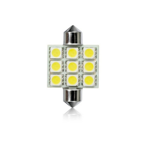 LED sulfid 12V - T11x36mm biela 9xSMD LED5050 (2ks)