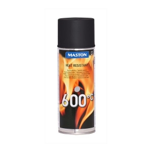 Barva ve spreji - černá tepluodolná do 600 ° C Maston Heatresistant (400ml)