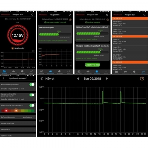 Zobrazení informací pomocí Bluetooth monitoringu baterie