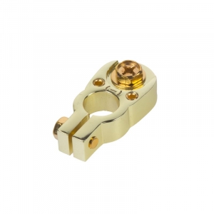 Batériová svorka - mínusová pozlátená s výstupom 2x8,5mm2
