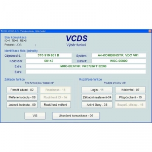 Ukážka funkcií autodiagnostického programu VCDS (Vag-com)