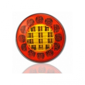 LED združené svetlo 12 / 24V - trojprvkové okrúhle / ECE R6, R7 (122x43,2mm)