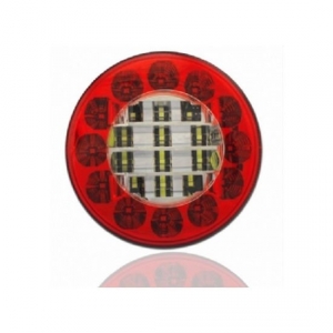 LED združené svetlo 12 / 24V - dvojprvkové okrúhle / ECE R23, R38 (122x43,2mm)