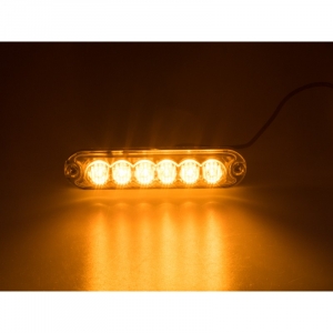 PREDATOR 6x3W LED, 12-24V, oranžový, ECE R10 R65