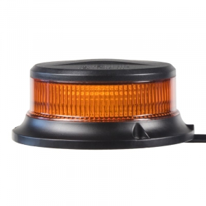 LED maják oranžový 12/24V - 18x 1W LED na magnet ECE R65/R10 (ø112 x 46 mm)