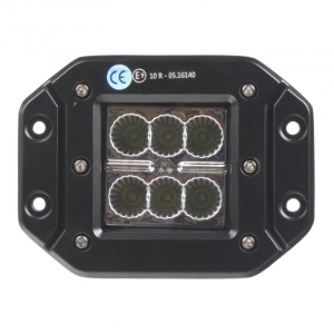 LED pracovné svetlo - 6x 3W LED / 10-30V / 1620lm / ECE R10 (122x92x80mm)
