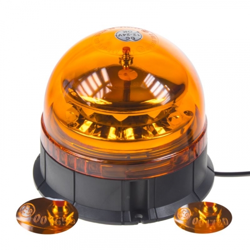 Homologizácia 12V/24V oranžového 36W LED majáka na magnet