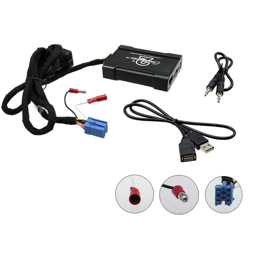 USB hudobný adaptér Connects2 pre OEM rádia Seat,Škoda,VW s 8-PIN Mini ISO konektorom