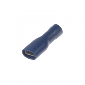 Objímka - izolovaná / plochá / 6,3mm / modrá (100ks)