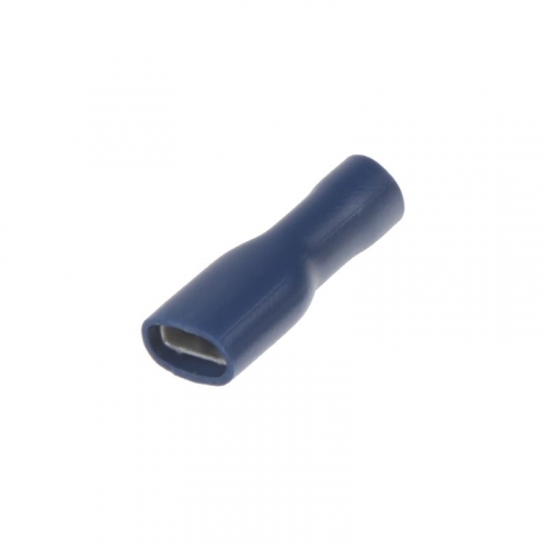 Objímka - izolovaná/plochá/6,3mm/modrá (100ks)