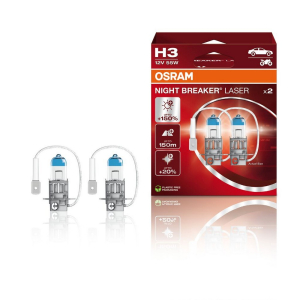 Autožárovky OSRAM NIGHT BREAKER LASER H3 12V 55W – Duo-Box (2 ks)