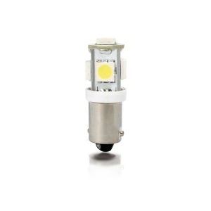 LED autožiarovka BA9s /12V - biela 5x LED (2ks)