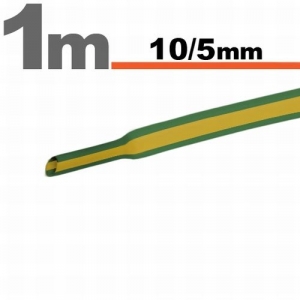 Termobužírka - 10mm žlto-zelená 1m (10ks)