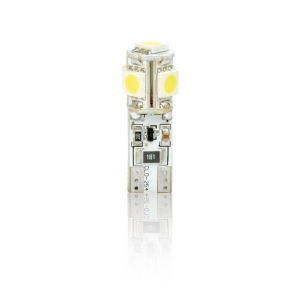 LED autožiarovka 12V / T10 / W5W - biela 5x LED CanBus (2ks)