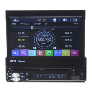 Navigácia DVD autorádia s výsuvným 7" LCD, bluetooth,multicolor, SD/USB/FM/DUAL-GPS/RDS/ČESKÉ MENU