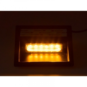 Výstražné světlo 12V / 24V - 6x 5W LED oranžový Predátor ECE R65