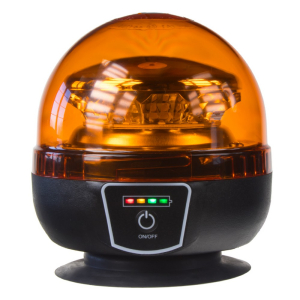 Led maják AKU - oranžový 12x 3W LED nabíjací s magnetom ECE R65/R10 (128x140mm)