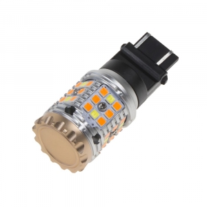 LED autožiarovka T20 (3157) - 12V biela-oranžová 40x LED SMD 3030 CANBUS (2ks)