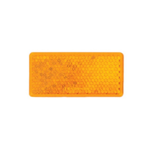 Odrazka hranatá - oranžová (90x40mm) nalepovacia