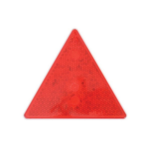Odrazka trojuholník - červený (160x160x160mm)