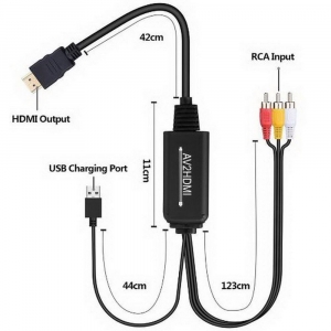 Zapojenie univerzálneho prevodníka videosignálu z RCA do HDMI
