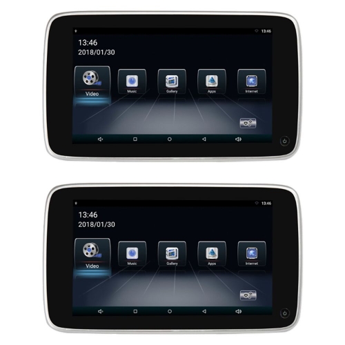 Set LCD monitorov 10,8 "OS Android / USB / SD s držiakom na opierku pre VOLVO