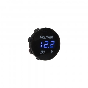 Digitálny palubný voltmeter - modrý 5-48V