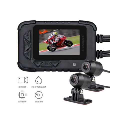 Motocyklová DUAL FULL HD kamera, GPS + 2,4" LCD, IP67