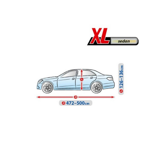 Rozmery plachty na auto Basic Garage XL sedan