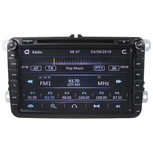 Autorádio pre VW, Škoda s 8" LCD, GPS, multicolor, ČESKÉ MENU