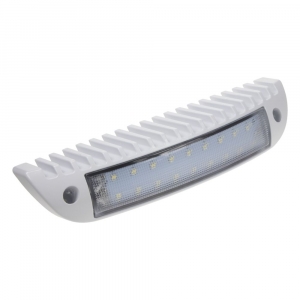 LED svetlo nástenné - 18x1W biele / 6500K / 10-30V / R10 (231x46x54mm)