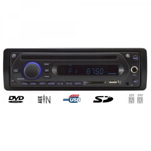 Prehrávane formáty 12V/24V autorádia pre autobusy s CD,DVD,USB,SD a mikrofónom pre sprievodcu