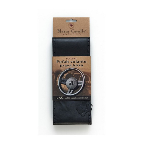 Kožený čierny poťah na 36,5-39cm volant Mária Cavallo