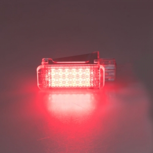 Svietivosť červeného LED osvetlenia interiéru VW, Audi, Seat, Škoda, Lamborghini