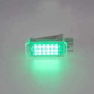 Svietivosť zeleného LED osvetlenia interiéru VW, Audi, Seat, Škoda, Lamborghini