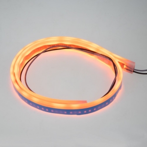LED silikonový extra plochý pásek 12V - oranžový (60cm)