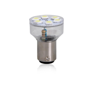 LED autožiarovka BA15d / 12V - biela 6xSMD LED 2-vláknová S25 (2ks)