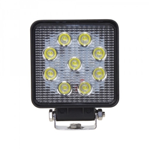LED pracovné svetlo - cúvacie 9x3W LED / 10-30V / 2160lm / ECE R10/R23 (107x107x40mm)