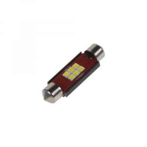 LED sulfid SV8,5 / 42mm - 12V/24V biela 6xLED 2835SMD CanBus (2ks)