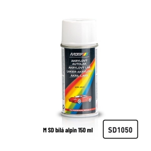Akrylový autolak - biela alpin (150ml) MOTIP