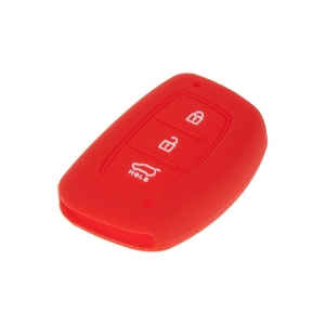 Silikónový obal pre kľúč - Hyundai / Kia (3-tlačidlový) červený