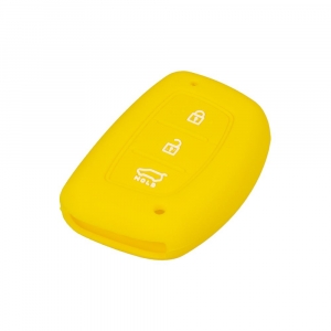 Silikónový obal pre kľúč - Hyundai / Kia (3-tlačidlový) žltý