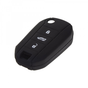 Silikónový obal pre kľúč - Citroen / Peugeot (3-tlačidlový) čierny