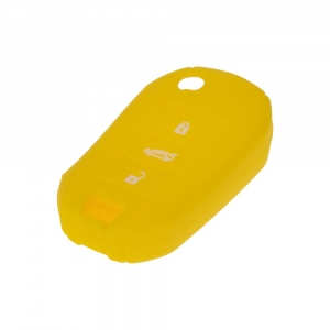 Silikónový obal pre kľúč - Citroen / Peugeot (3-tlačidlový) žltý