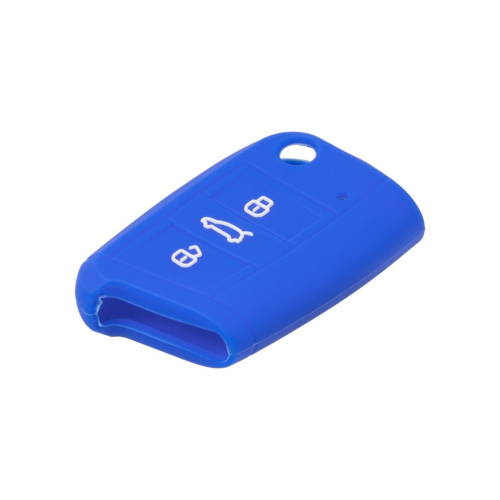 Silikónový obal pre kľúč VW 3-tlačidlový, tmavo modrý
