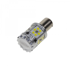 LED autožárovka BA15s - 12V/24V bílá 30x LED 3030SMD CANBUS (2ks)